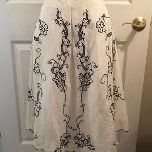 Persaman Linen/Rayon Skirt Very detailed Beautiful Size 8